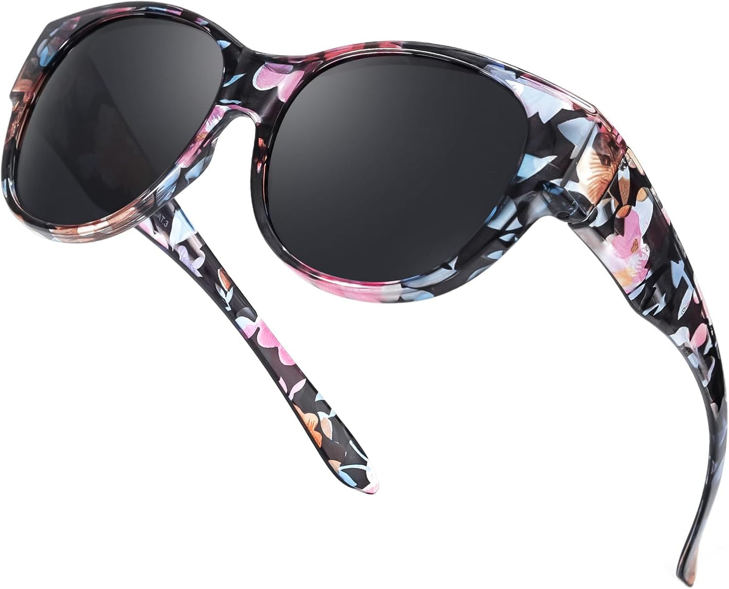 TJUTR Oversized Fit Over Sunglasses for Women Trendy Polarized Sun Glasses Over Prescription Glasses with UV400 Protection