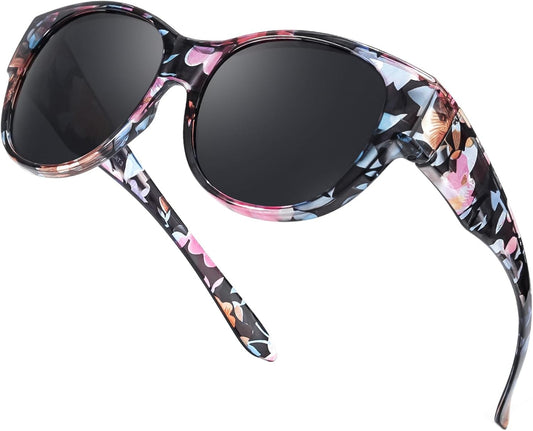 TJUTR Oversized Fit Over Sunglasses for Women Trendy Polarized Sun Glasses Over Prescription Glasses with UV400 Protection