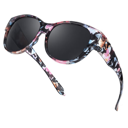 TJUTR Oversized Fit Over Sunglasses for Women Trendy Polarized Sun Glasses Over Prescription Glasses with UV400 Protection