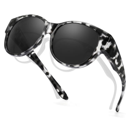 TJUTR Polarized Fit Over Sunglasses for Women, Trendy Sun Glasses Over Prescription Glasses UV400 Protection TS5779