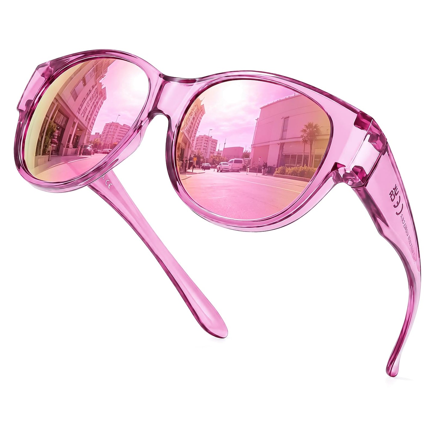 TJUTR Oversized Fit Over Sunglasses for Women Trendy Polarized Sun Glasses Over Prescription Glasses with UV400 Protection