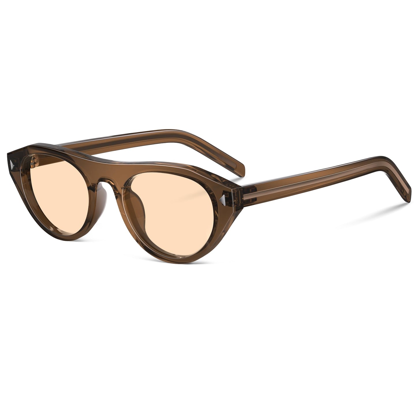 Retro Oval Sunglasses for Women Men Small Narrow 90s Vintage Round Shades UV400 Lightweight Designer Cateye Glasses