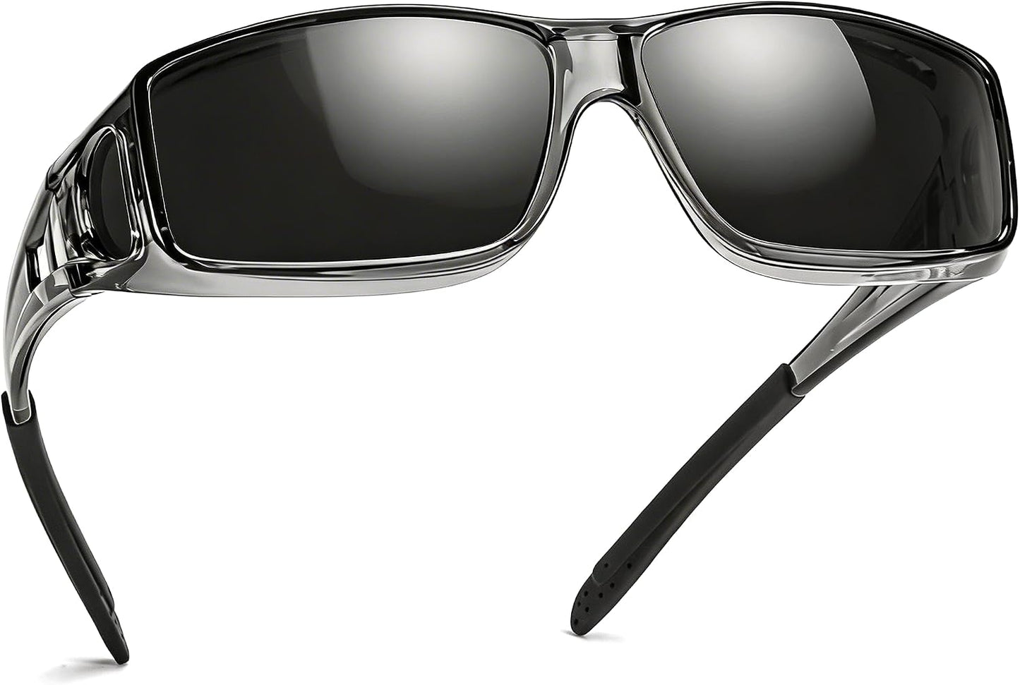 TJUTR Polarized Fit Over Glasses Sunglasses for Men Women, Wrap Around UV400 Protection Sunglasses TS2611