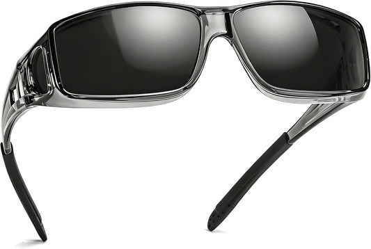 TJUTR Polarized Fit Over Glasses Sunglasses for Men Women, Wrap Around UV400 Protection Sunglasses TS2611