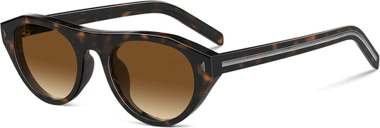 Retro Oval Sunglasses for Women Men Small Narrow 90s Vintage Round Shades UV400 Lightweight Designer Cateye Glasses
