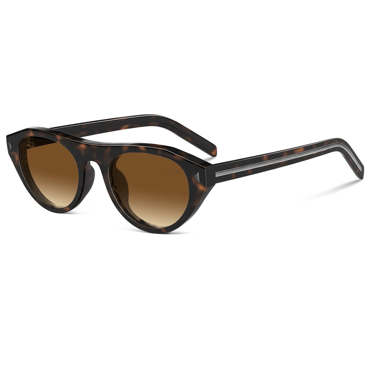 Retro Oval Sunglasses for Women Men Small Narrow 90s Vintage Round Shades UV400 Lightweight Designer Cateye Glasses