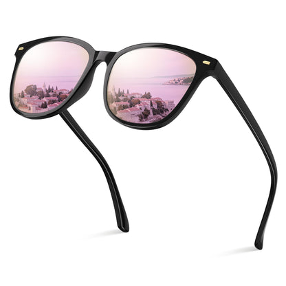 Sunglasses Womens Polarized Sunglasses for Women Men - Mirrored Trendy Shades with UV Protection Sun Glasses