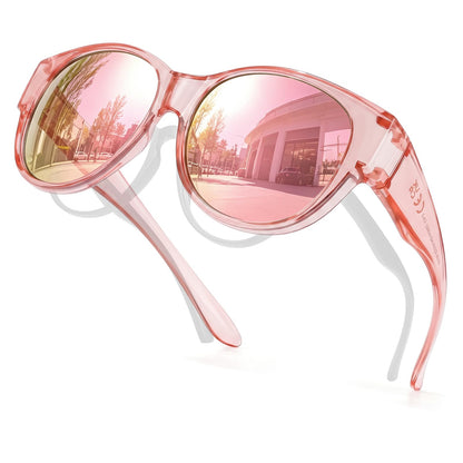 TJUTR Polarized Fit Over Sunglasses for Women, Trendy Sun Glasses Over Prescription Glasses UV400 Protection TS5779