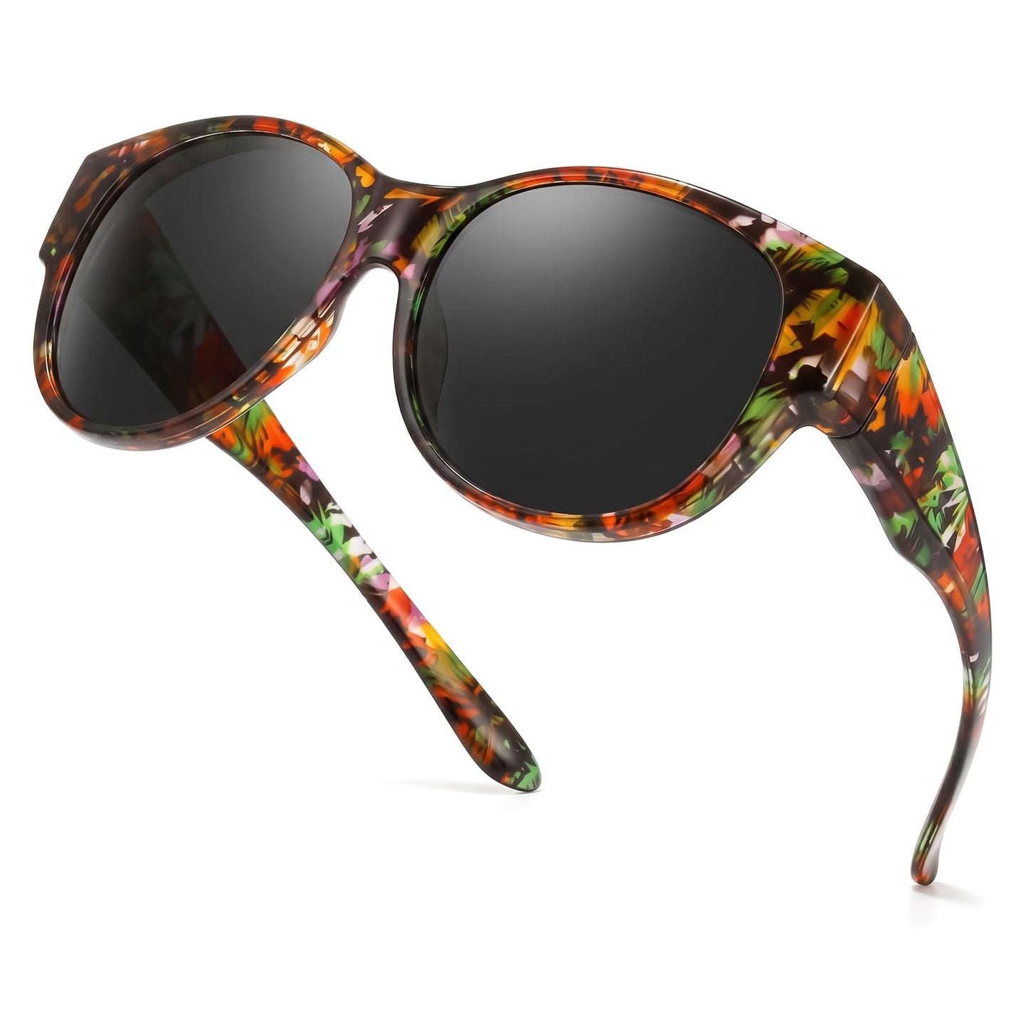 TJUTR Oversized Fit Over Sunglasses for Women Trendy Polarized Sun Glasses Over Prescription Glasses with UV400 Protection