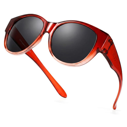 TJUTR Oversized Fit Over Sunglasses for Women Trendy Polarized Sun Glasses Over Prescription Glasses with UV400 Protection