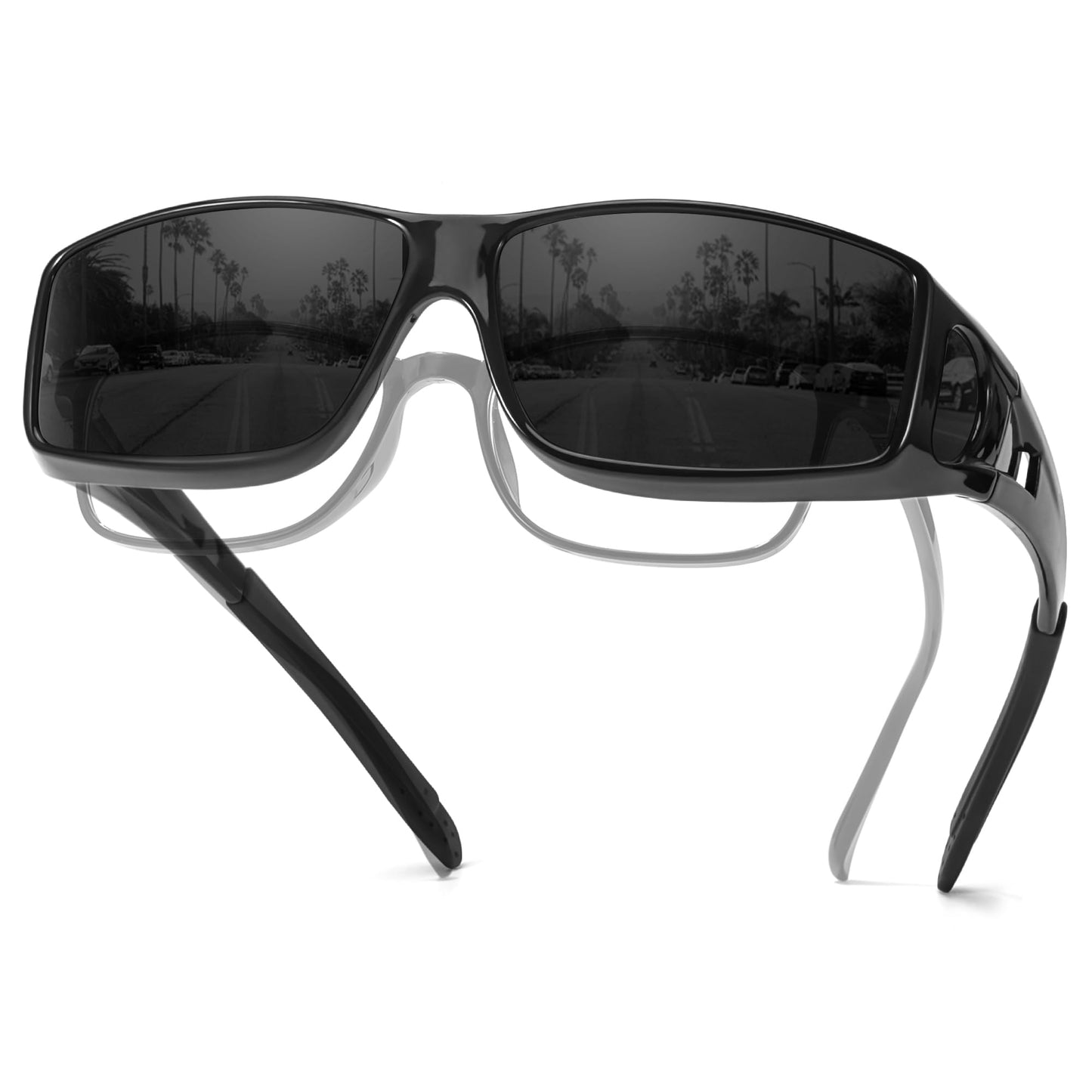 TJUTR Polarized Sunglasses Over Glasses for Men Women, UV Protection Shades Over Prescription Eyeglasses Sun Glasses