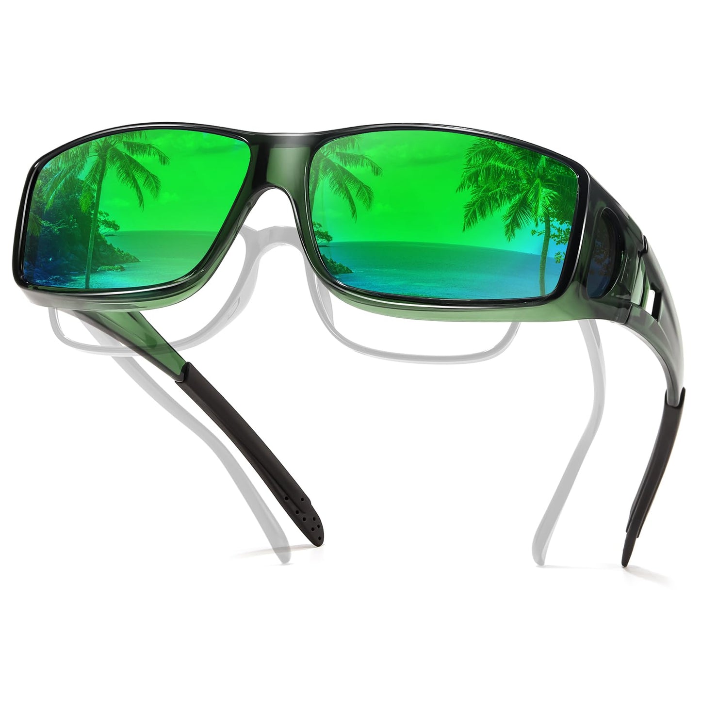 TJUTR Polarized Sunglasses Over Glasses for Men Women, UV Protection Shades Over Prescription Eyeglasses Sun Glasses
