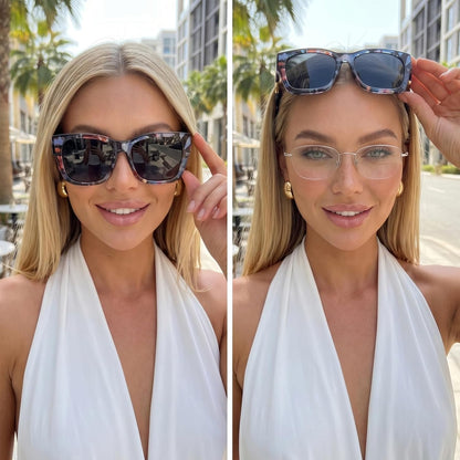 TJUTR Polarized Fit Over Sunglasses for Women Men, Oversized Square Wrap Around Sun Glasses UV400 Protection Shades TS2616