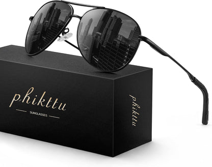 Sunglasses Men Polarized Aviator Sunglasses for Men Women Fishing Driving Sun glasses Metal Frame UV400 Protection