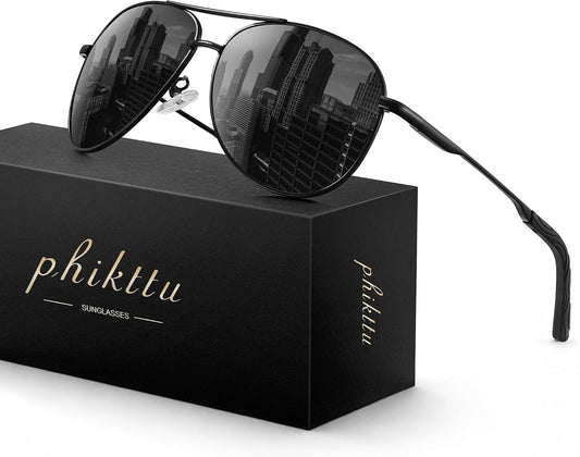 Sunglasses Men Polarized Aviator Sunglasses for Men Women Fishing Driving Sun glasses Metal Frame UV400 Protection