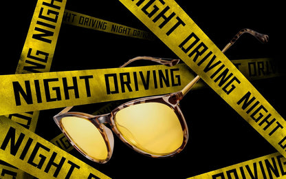 TJUTR Women's Night-Vision Glasses for Driving, Polarized Yellow Lens Reduce Glare Safety Nighttime UV Protection