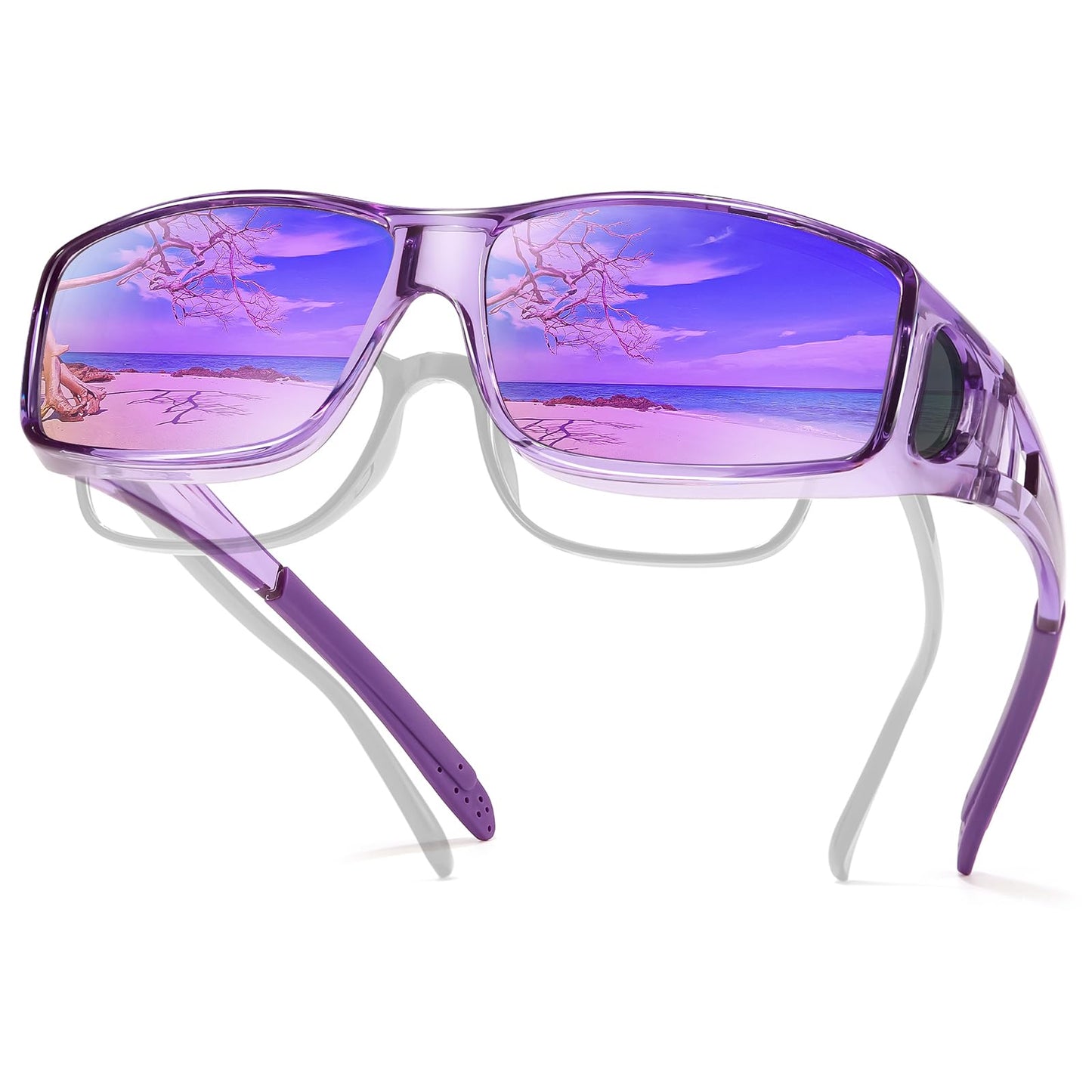 TJUTR Polarized Sunglasses Over Glasses for Men Women, UV Protection Shades Over Prescription Eyeglasses Sun Glasses