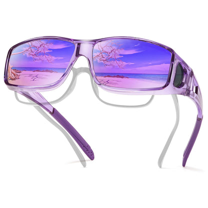 TJUTR Polarized Sunglasses Over Glasses for Men Women, UV Protection Shades Over Prescription Eyeglasses Sun Glasses