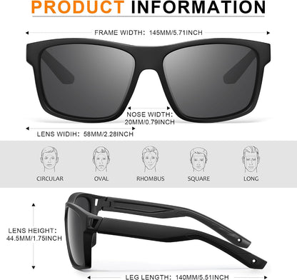 Sunglasses Men Polarized Sunglasses for Mens & Womens UV400 Driving Sports Fishing Cycling Running Outdoor Sunglasses