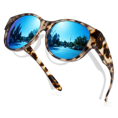 TJUTR Polarized Fit Over Sunglasses for Women, Trendy Sun Glasses Over Prescription Glasses UV400 Protection TS5779