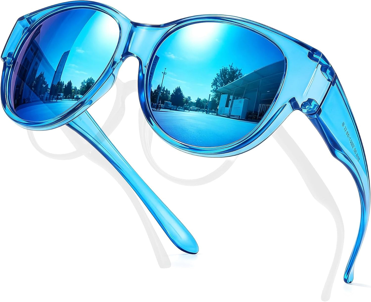 TJUTR Polarized Mirrored Fit Over Glasses Sunglasses for Women, Trendy UV400 Protection Sun Glasses for Driving & Outdoor