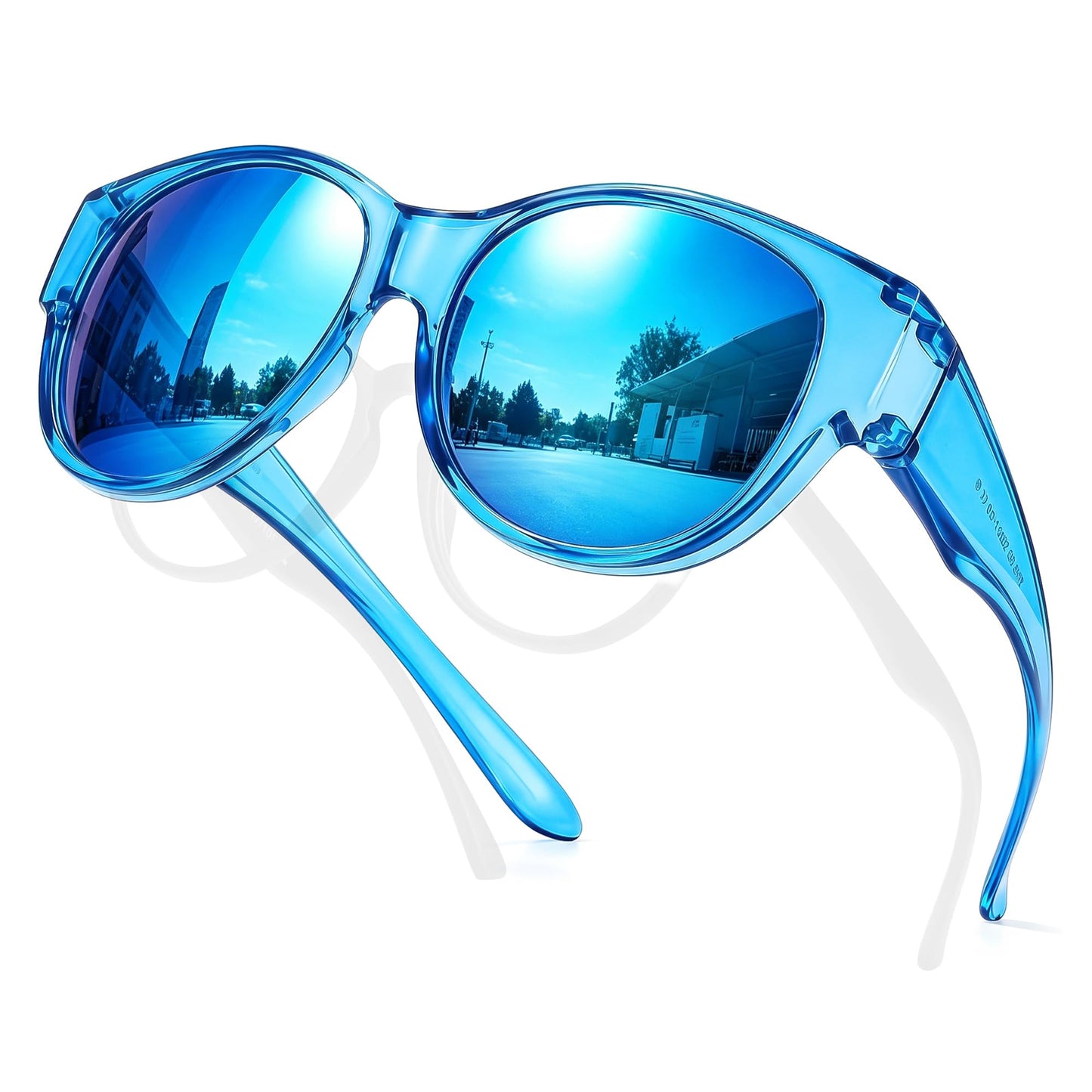 TJUTR Polarized Mirrored Fit Over Glasses Sunglasses for Women, Trendy UV400 Protection Sun Glasses for Driving & Outdoor