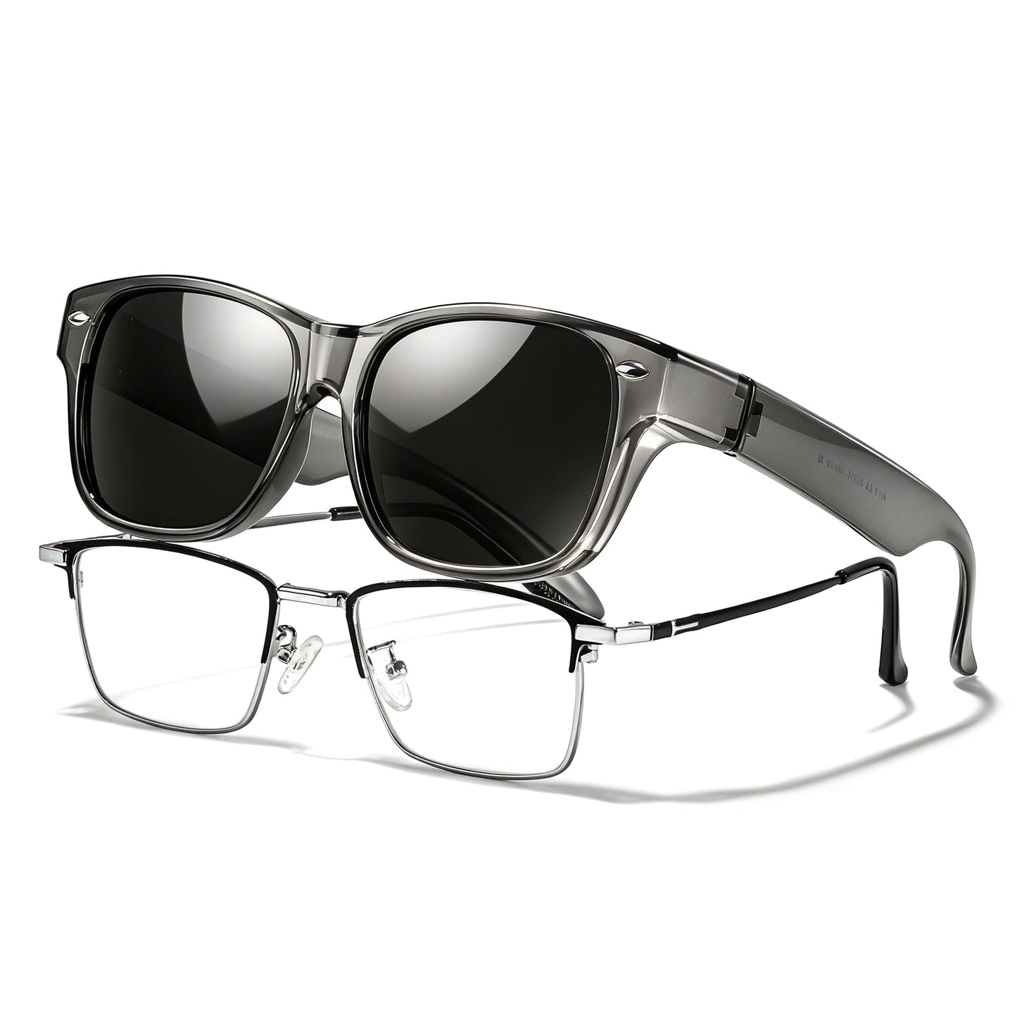 TJUTR Polarized Fit Over Glasses Sunglasses for Men Women, Wrap Around UV400 Protection Sunglasses TS2611