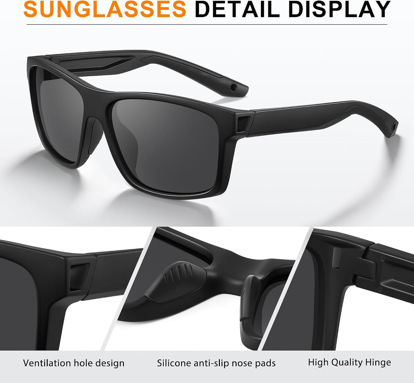 Sunglasses Men Polarized Sunglasses for Mens & Womens UV400 Driving Sports Fishing Cycling Running Outdoor Sunglasses