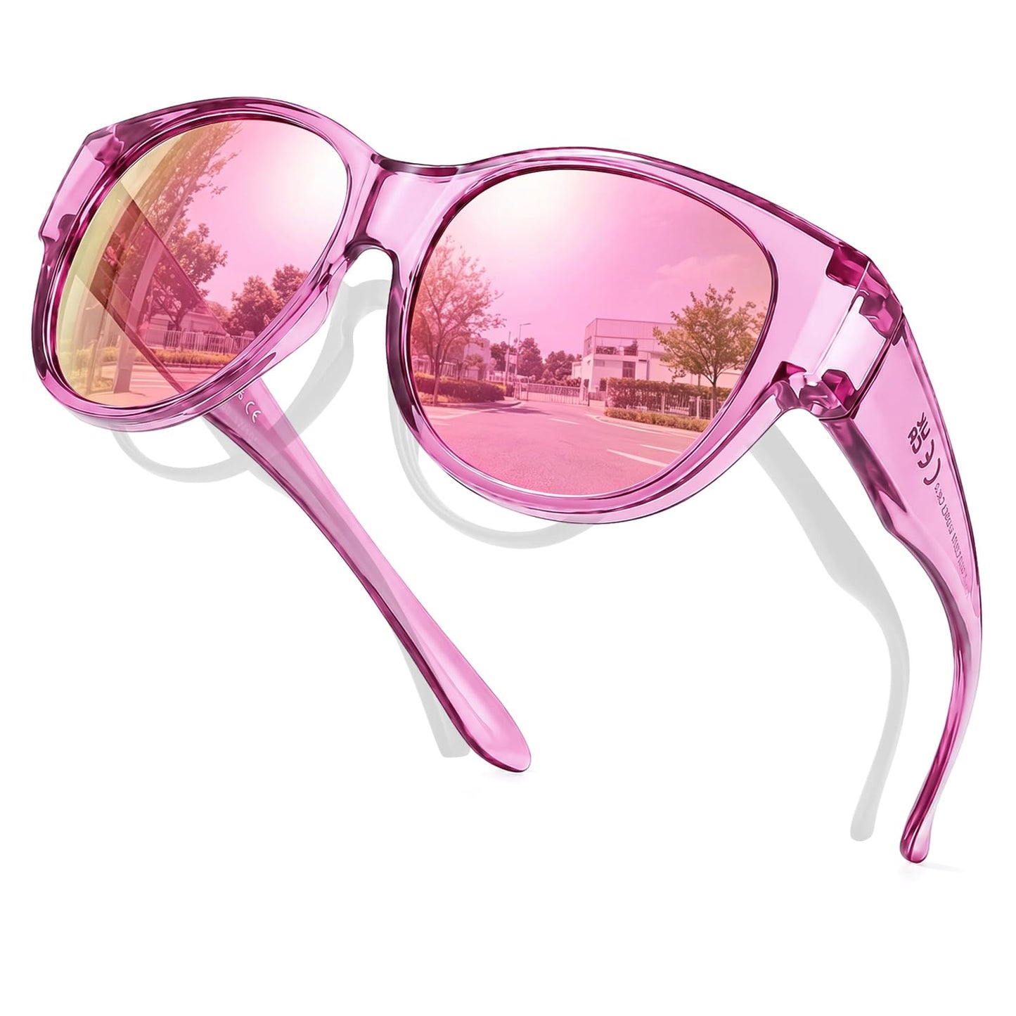 TJUTR Polarized Fit Over Sunglasses for Women, Trendy Sun Glasses Over Prescription Glasses UV400 Protection TS5779