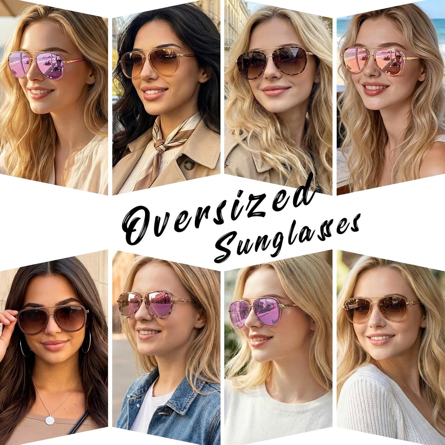TJUTR Tangle‑Free Aviator Sunglasses for Women & Men, No-Snag TR90 Frame Polarized UV400 Protection Shades for Driving TS2610