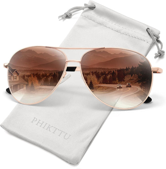 Sunglasses Men Polarized Aviator Sunglasses for Men Women Fishing Driving Sun glasses Metal Frame UV400 Protection