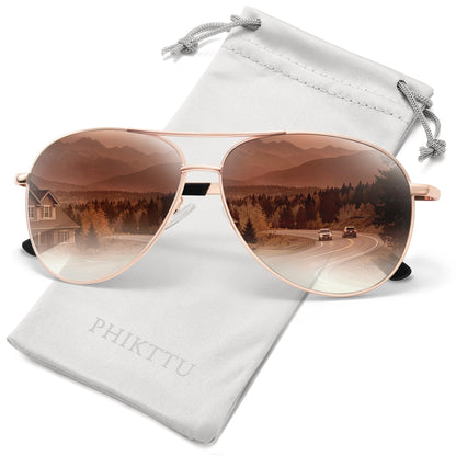 Sunglasses Men Polarized Aviator Sunglasses for Men Women Fishing Driving Sun glasses Metal Frame UV400 Protection