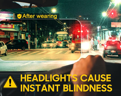 TJUTR Women's Night-Vision Glasses for Driving, Polarized Yellow Lens Reduce Glare Safety Nighttime UV Protection