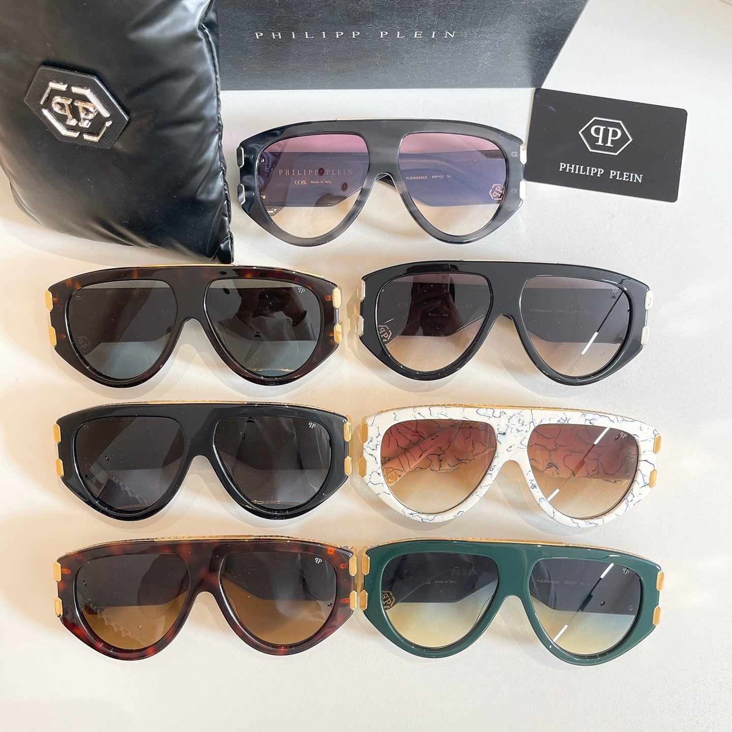 7 Color Oversized Flat Top Pilot Sunglasses - Luxury Style