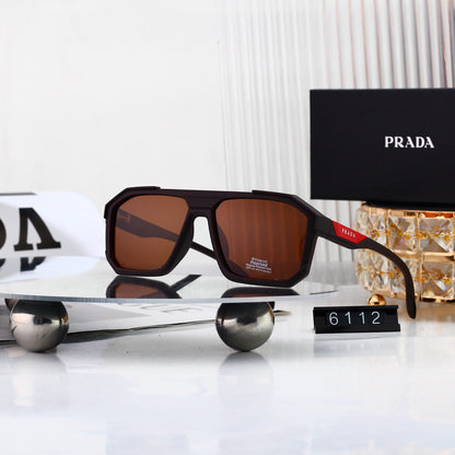 New hot HD lenses Full bezel design 5 colors sunglasses 6112