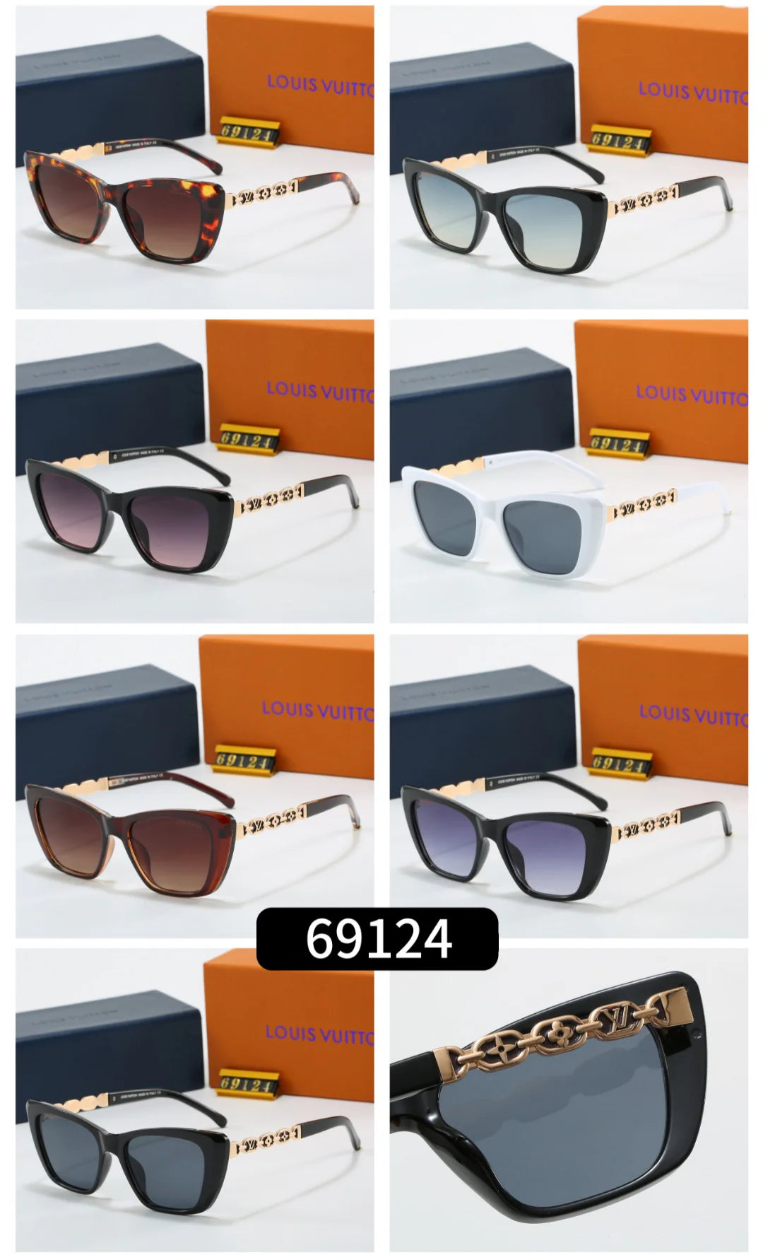 Fashion hot 7 color sunglasses 69124